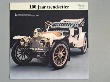 Vintage Harde Plastic Plaat - Mercedes -100 Jaar Trendsetter