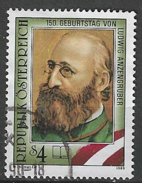 Oostenrijk 1988 - Yvert 1803 - Ludwig Anzengruber  (ST), Postzegels en Munten, Postzegels | Europa | Oostenrijk, Gestempeld, Verzenden