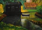 Herfst landschapsschilderij, gesigneerd joky kamo, Ophalen