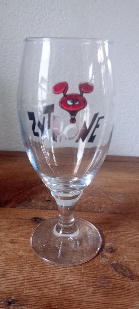 Brasserie bierglas Zythone tekening van Carpentier, Verzamelen, Biermerken, Zo goed als nieuw, Glas of Glazen, Overige merken