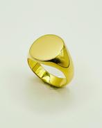 18 karaat gouden zegelring 10.81 gram Topconditie, Comme neuf, Femme ou Homme, Or, Plus petit que 17