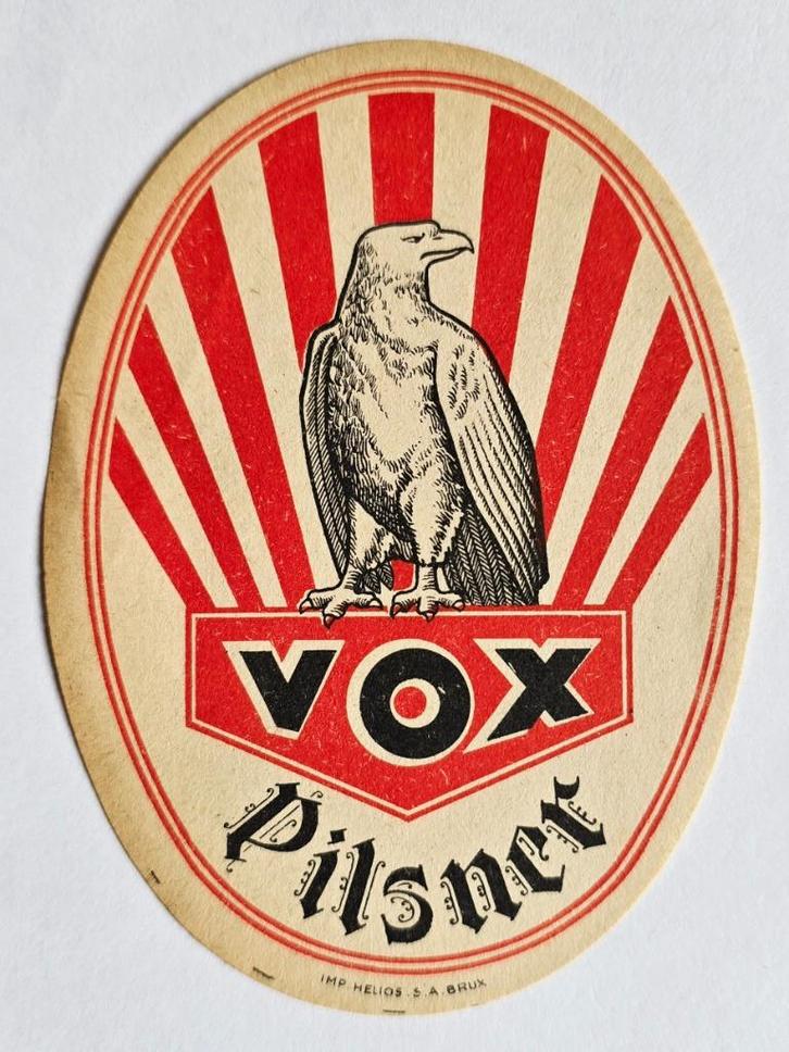 VOX Pilsner Chasse Royale Etiquette Bière Label 57, Verzamelen, Biermerken, Zo goed als nieuw, Overige typen, Overige merken, Verzenden