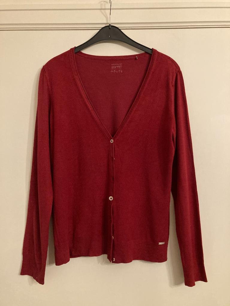 Bordeaux gilet - Esprit - maat L, Maat 42/44 (L), Ophalen of Verzenden, Gedragen, Rood