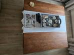 Zware kwaliteits teaken vol houten Salontafel, Huis en Inrichting, Tafels | Salontafels, Ophalen, Zo goed als nieuw, Minder dan 50 cm