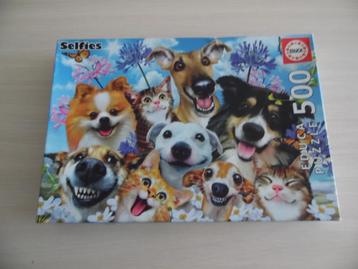 EDUCA SELFIE PUZZEL VOOR KATTEN EN HONDEN, 500 STUKJES beschikbaar voor biedingen