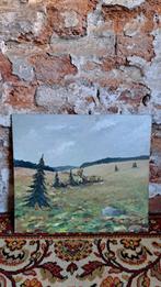 Peinture à l'huile sur carton entoilé, Enlèvement