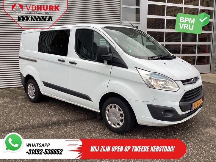 Ford Transit Custom 2.2 TDCI Trend DC Dubbel Cabine EXPORT 6, Auto's, Bestelwagens en Lichte vracht, Bedrijf, ABS, Airconditioning