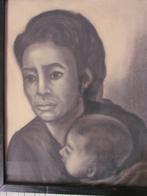 Houtskool tekening van TAF (Francine Tavernier), Antiek en Kunst, Ophalen of Verzenden