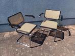 2 cesca-stoelen met armleuningen en nieuwe webbing, Ophalen, Zo goed als nieuw