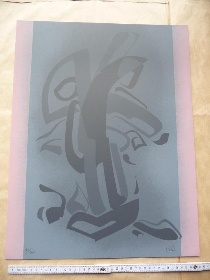 LISMONDE ; MOOIE LITHO, ORIGINEEL GESIGNEERD, Antiek en Kunst, Kunst | Litho's en Zeefdrukken, Ophalen of Verzenden