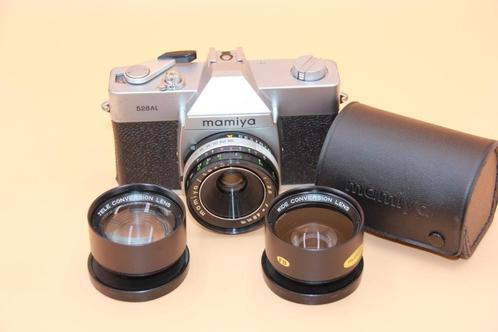 MAMIYA 528 AL + COMPLEMENTS GRAND ANGLE + TELE, Audio, Tv en Foto, Fotocamera's Analoog, Gebruikt, Spiegelreflex, Ophalen of Verzenden