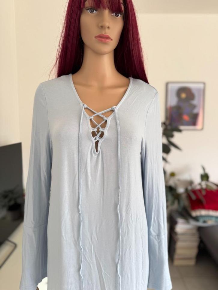 Beautiful boho shirt dress (size S/M/L), Kleding | Dames, Jurken, Gedragen, Maat 38/40 (M), Blauw, Boven de knie, Ophalen of Verzenden