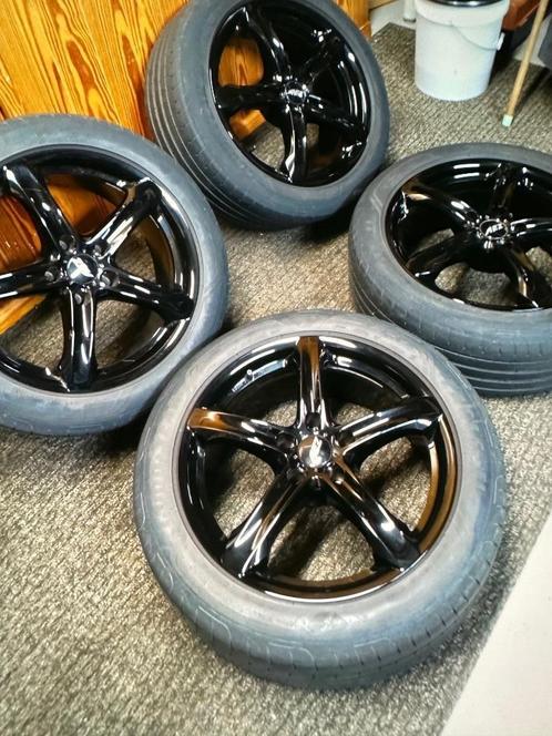AEZ ZWARTE VELGEN 18 DUIMS, Auto-onderdelen, Banden en Velgen, Velg(en), Zomerbanden, 18 inch, 245 mm, Personenwagen, Gebruikt