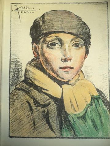 Jean COLIN Scholier, L' Ecolier 1930, Lithographie originale beschikbaar voor biedingen