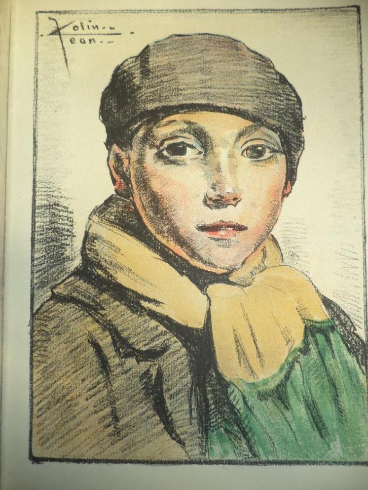 Jean COLIN Scholier, L' Ecolier 1930, Lithographie originale, Antiek en Kunst, Kunst | Litho's en Zeefdrukken, Ophalen of Verzenden