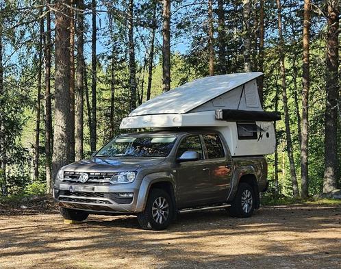 VW Amarok met Gazell V2 opzetunit, Caravans en Kamperen, Mobilhomes, Particulier, tot en met 3, Volkswagen, Diesel, tot 4 meter