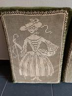 2 retro vintage unieke kussens kunstwerk 62x 43x 8 groen f, Ophalen of Verzenden