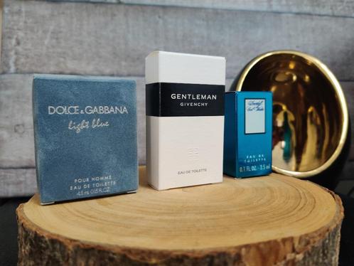 3 miniatuur parfums voor heren - D&G, Givenchy, Davidoff, Handtassen en Accessoires, Uiterlijk | Parfum, Nieuw, Verzenden