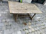 Table teck de jardin ( 8 personnes)  + 8 chaises ., Ophalen, Gebruikt, Rechthoekig