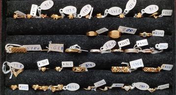Bagues en or 18K jaune ou bicolore NEUVES, avec /sans pierre beschikbaar voor biedingen