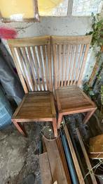 6 chaises en teck, Tuin en Terras, Tuinstoelen, Ophalen