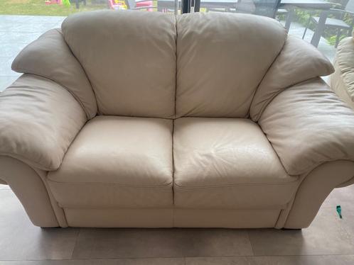 salon, Huis en Inrichting, Zetels | Zetels, Gebruikt, Tweepersoons, Leer, Ophalen