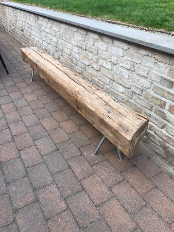 Tuinbank eik, Tuin en Terras, Tuinbanken, Ophalen, Zo goed als nieuw