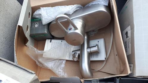 Complete HGRH STEEL set kranen v.bad-douche-lavabo m/z.acces, Huis en Inrichting, Badkamer | Complete badkamers, Nieuw, Ophalen