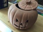 POMPOEN (MET DEKSEL) .TERRACOTTA/HANDGEMAAKTE CREATIE, Ophalen of Verzenden