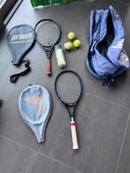 2 tennisrackets incl opbergzak en tennisballen, Sports & Fitness, Tennis, Enlèvement ou Envoi, Comme neuf, Balles