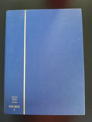 blauw Edelweis postzegelalbum - 32 witte pagina's (leeg) beschikbaar voor biedingen