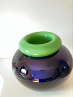 Mis century vaas - duits krisral, Huis en Inrichting, Blauw, Ophalen of Verzenden, Minder dan 50 cm, Glas