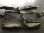 Nathan buideltas zwart leder nieuw, Handtassen en Accessoires, Tassen | Damestassen, Verzenden, Nieuw, Zwart