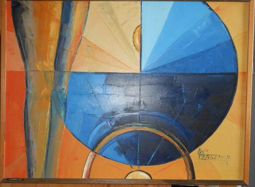 MODERNE SCHILDERIJ LODE HERREMAN PERIODE 1968-1970, Antiek en Kunst, Kunst | Schilderijen | Abstract, Ophalen