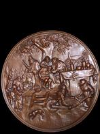 Brons bord, Ophalen of Verzenden, Brons