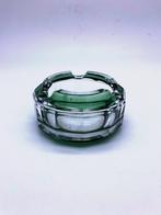 Cendrier en cristal vert Val Saint Lambert, Antiquités & Art, Enlèvement ou Envoi