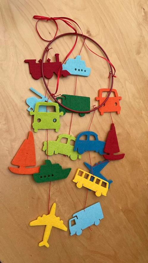 Mobile feutrine et petit tableau hiboux, Kinderen en Baby's, Kinderkamer | Inrichting en Decoratie, Zo goed als nieuw, Ophalen