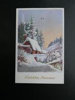 Postkaart Gelukkig Nieuwjaar, Ophalen of Verzenden, Gelopen, Feest(dag)