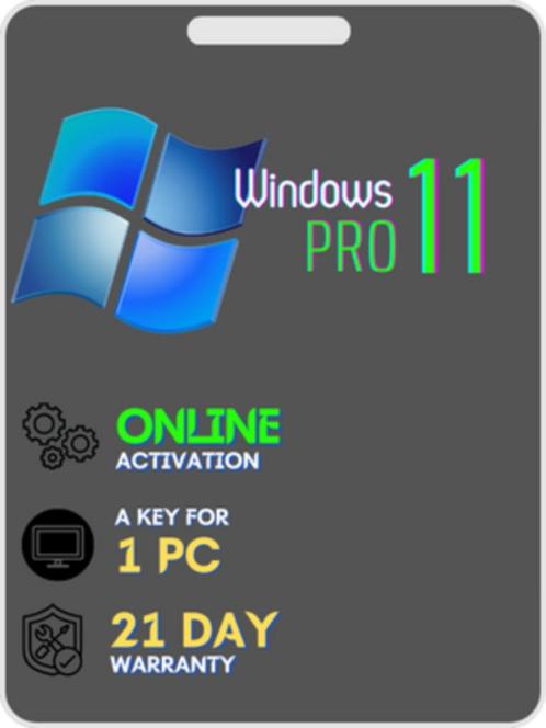 Windows 11 Pro (1 PC), Informatique & Logiciels, Systèmes d'exploitation, Neuf, Windows, Enlèvement ou Envoi