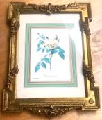 Magnifique ancien cadre doré sculpté thème rosier 30cm, Antiquités & Art, Enlèvement