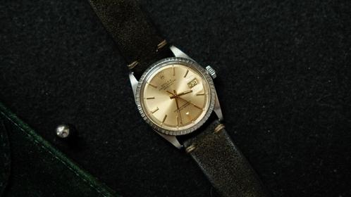 Rolex Datejust 1603 Champagne Dial, Handtassen en Accessoires, Horloges | Heren, Gebruikt, Polshorloge, Rolex, Staal, Leer, Ophalen of Verzenden
