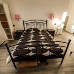 (Hemel)bed zwart 140x200: frame, lattenbodem & matras – €149, Huis en Inrichting, Slaapkamer | Bedden, Ophalen, Gebruikt, Zwart