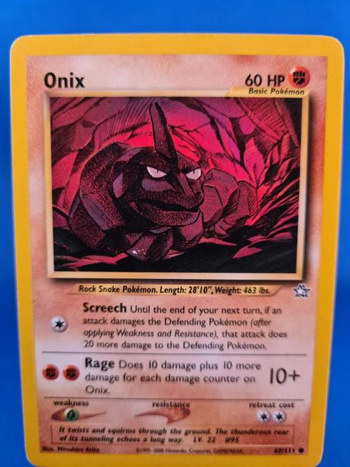 Onix 69/111 - Neo Genesis, Hobby en Vrije tijd, Verzamelkaartspellen | Pokémon, Zo goed als nieuw, Verzenden