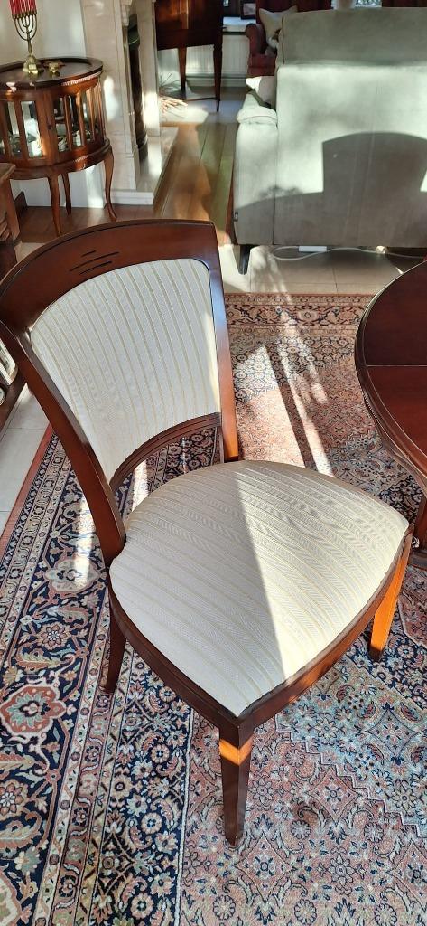 eettafel met stoelen, Huis en Inrichting, Tafels | Eettafels, Gebruikt, 100 tot 150 cm, 100 tot 150 cm, Vier personen, Rond, Overige houtsoorten