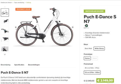 Puch E-Dance S N7 uit 2022 Nog met garantie, Vélos & Vélomoteurs, Pièces de cyclomoteur | Puch, Comme neuf, Autres types, Enlèvement ou Envoi