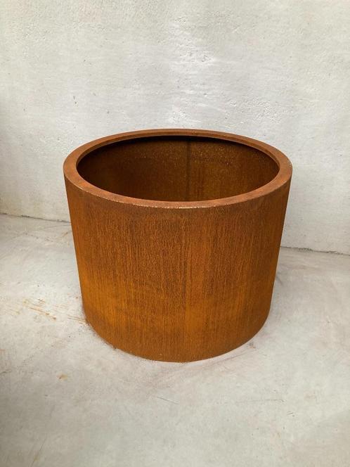 Rond Ø600xh400mm-CortenStaal Bloembak-MetAgarden, Tuin en Terras, Bloembakken en Plantenbakken, Nieuw, Metaal, Balkon, Tuin, 30 tot 60 cm
