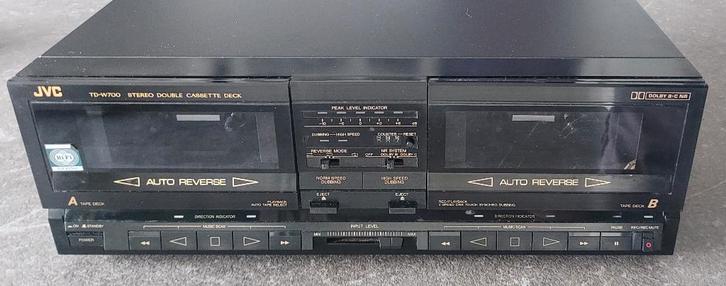 JVC TD-W700 double K7 deck, Audio, Tv en Foto, Cassettedecks, Dubbel, JVC, Auto-reverse, Tape counter, Ophalen of Verzenden
