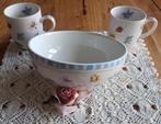 2 Jet / DE , Senseo mokjes + schaal , fleurs de campagne, Huis en Inrichting, Keuken | Servies, Ophalen of Verzenden, Overige stijlen