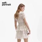 Self-portrait 2024 lente/zomer ivoorwitte korte mouwen jurk, Kleding | Dames, Maat 38/40 (M), Ophalen of Verzenden, Wit, Zo goed als nieuw
