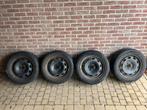 4 winterbanden 195 55 15 op velgen, Auto-onderdelen, Ophalen, Gebruikt, 15 inch, Winterbanden
